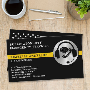 Anpassningsbar Dispatcher 911 Logotyp Akut Service Visitkort