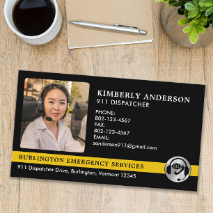 Anpassningsbar Dispatcher Photo Akut Services Logo Visitkort