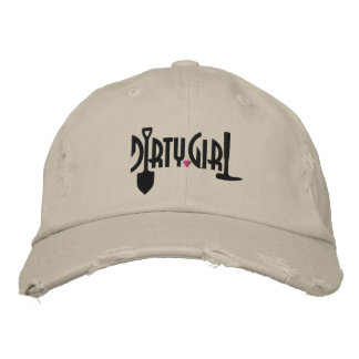 Anpassningsbar Distress Dirty Girl Baseball Cap Broderad Keps