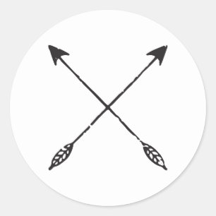 Anpassningsbar Distressed Arrows-dekal Runt Klistermärke