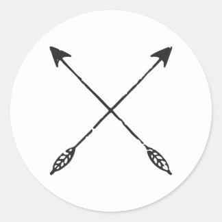 Anpassningsbar Distressed Arrows-dekal Runt Klistermärke
