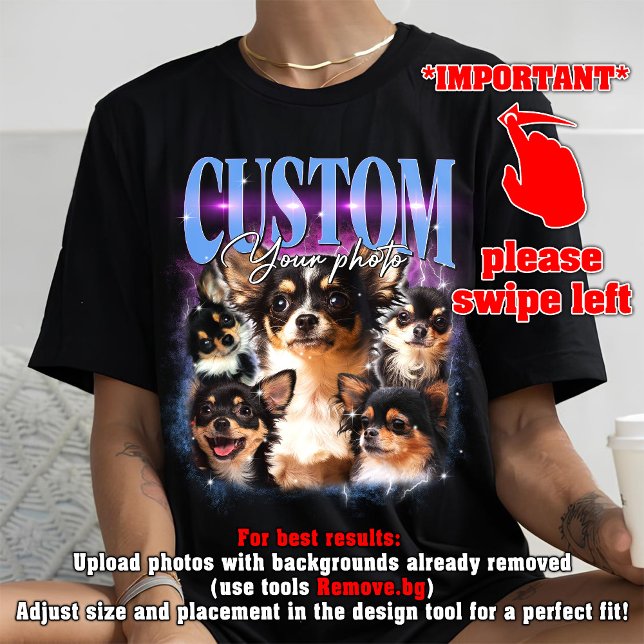 ANPASSNINGSBAR DITT EGET sällskapsdjur 90-talets v T Shirt (Skapare uppladdad)