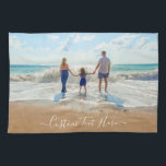 Anpassningsbar ditt foto-kökshandduk med text kökshandduk<br><div class="desc">Anpassningsbarnas foto- och textkökshanddukar - Unik din egen utformning - Personlig-familj/vänner eller personliga handdukar/gåva - Lägg till text och foto - Ändra storlek och flytta inslag med verktyg för anpassning! Välj teckensnitt / storlekt / färg ! Lycka till - BE Lycklig:)</div>