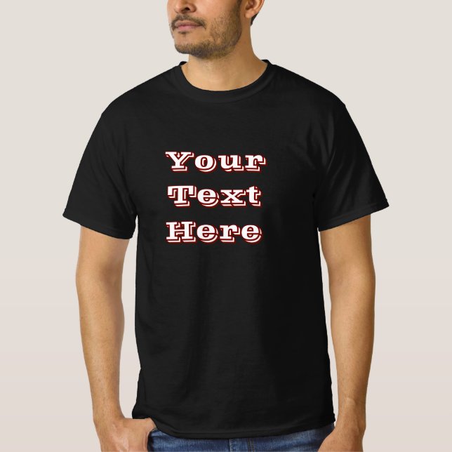 Anpassningsbar "Ditt logotyp här" Minimalistisk sk T Shirt (Framsida)