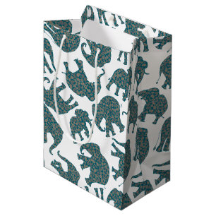 Anpassningsbar Ditzy Paisley Elephants on White Gi