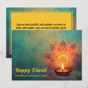 Anpassningsbar, Diwali Etheral Ljus Julkort