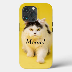 Anpassningsbar DIY Adsible Söt cat Meow chic gult