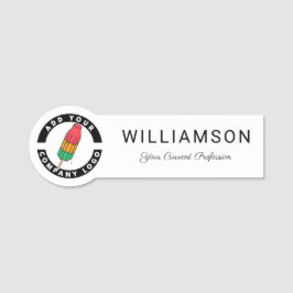 Anpassningsbar DIY Business Logotyp Company Person Namnbricka