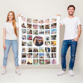 Anpassningsbar DIY för Personlig för fotokollage Fleecefilt