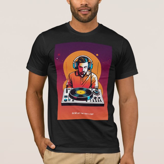 Anpassningsbar DJ Mix - Personlig Playlist Art Pri T Shirt (Framsida)