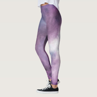 Anpassningsbar Djup Lila Magic Galaxy Leggings