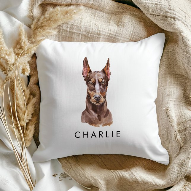 Anpassningsbar Doberman Hund älskare Gifts Kudde (Skapare uppladdad)