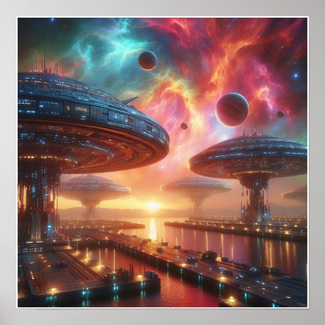 Anpassningsbar Docks-vägg för mellanporten Poster (Framsidan)