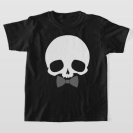Anpassningsbar dödskalle med flugbindel t shirt