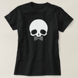 Anpassningsbar dödskalle med flugbindel t shirt