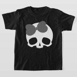 Anpassningsbar dödskalle med rosett t shirt