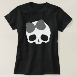 Anpassningsbar dödskalle med rosett t shirt
