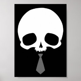 Anpassningsbar dödskalle med slips poster