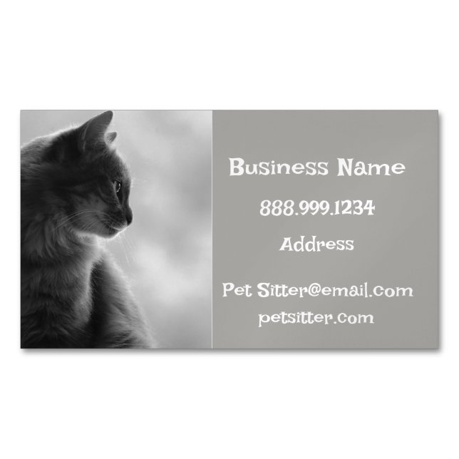 Anpassningsbar Dog Walker, Pet Sitta Business Serv Magnetiska Visitkort (Framsida)
