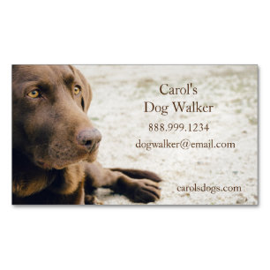 Anpassningsbar Dog Walker, Pet Sitta Business Serv Magnetiska Visitkort