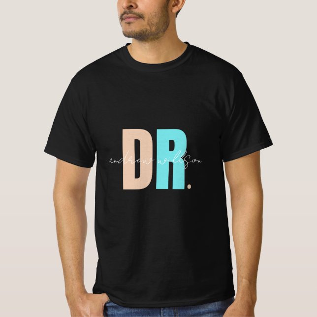 Anpassningsbar Doktor namn manar tshirt T Shirt (Framsida)