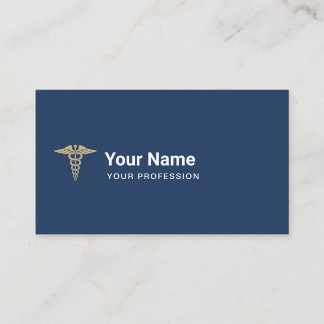 Anpassningsbar Doktor Nurse Caduceus Medical Visitkort (Framsida)