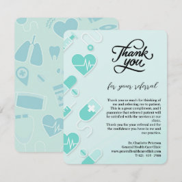 Anpassningsbar Doktor Patientremiss Tack Kort