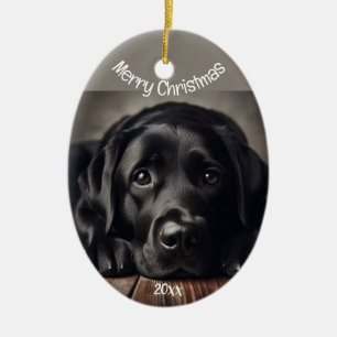 Anpassningsbar Dold jul Labrador Retriever Julgransprydnad Keramik