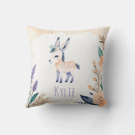 Anpassningsbar Donkey Pillow med Boho Blommigt Des Kudde