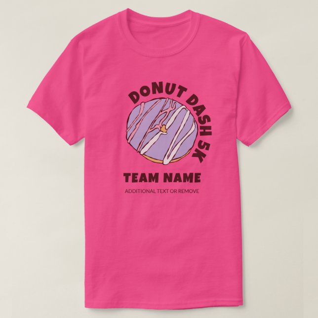 Anpassningsbar Donut Dash 5k Team T-Shirt (Design framsida)