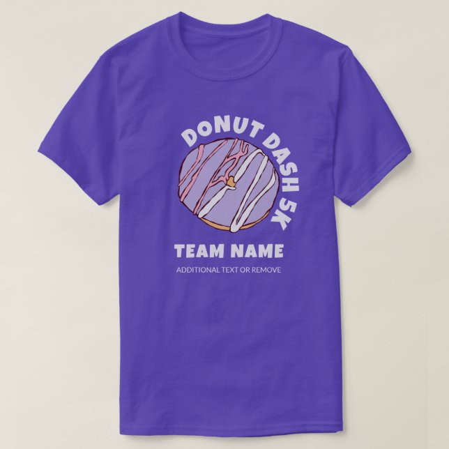 Anpassningsbar Donut Dash 5k Team T-Shirt (Design framsida)