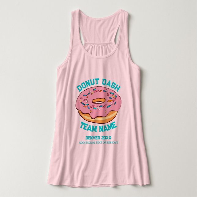 Anpassningsbar Donut Dash Team Linne Med Racerback (Design framsida)