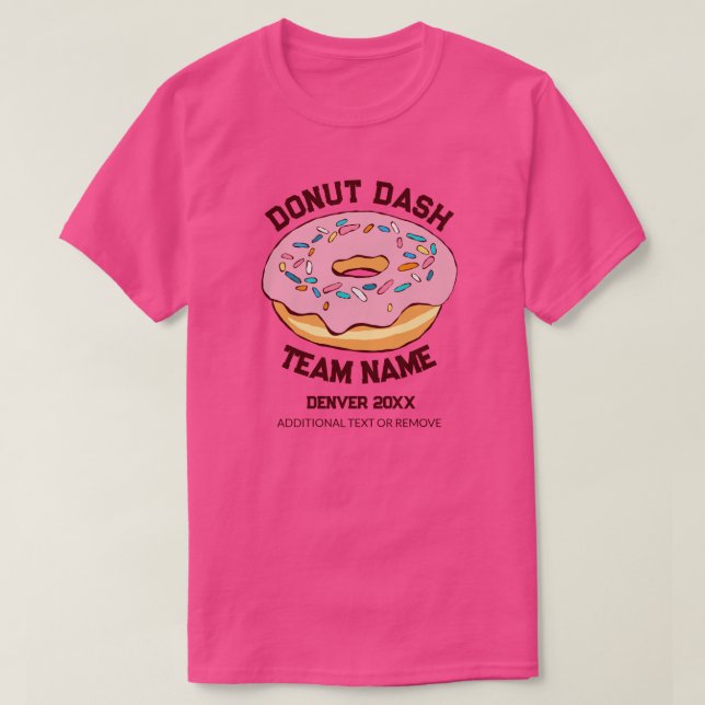 Anpassningsbar Donut Dash Team T-Shirt (Design framsida)