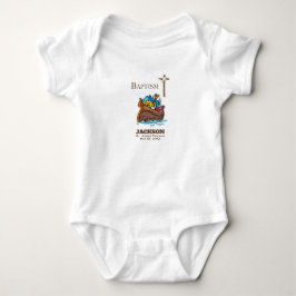 Anpassningsbar, dop för babypojke Noaks ark T-shirt