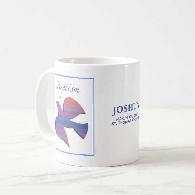 Anpassningsbar, dopduva för vuxna kaffemugg (Framsida vänster)
