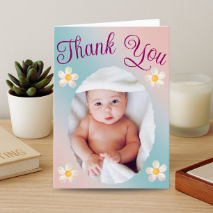 Anpassningsbar Doula Card med Baby Photo   Uppskat Tack Kort