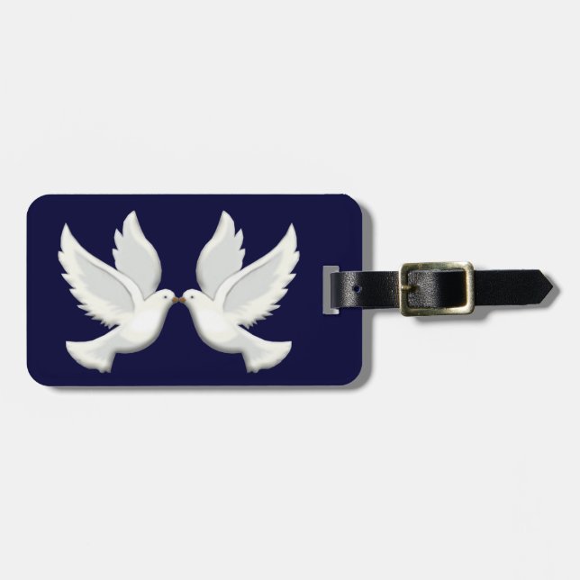 Anpassningsbar Doves Luggage Tag Bagagebricka (Horisontell Framsida)