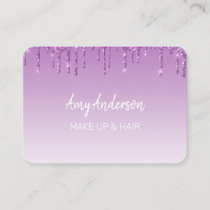 Anpassningsbar Dricker Lila Glitter Visitkort