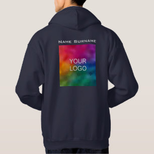 Anpassningsbar Dubbla Side Business Logotyp Manar  Hoodie