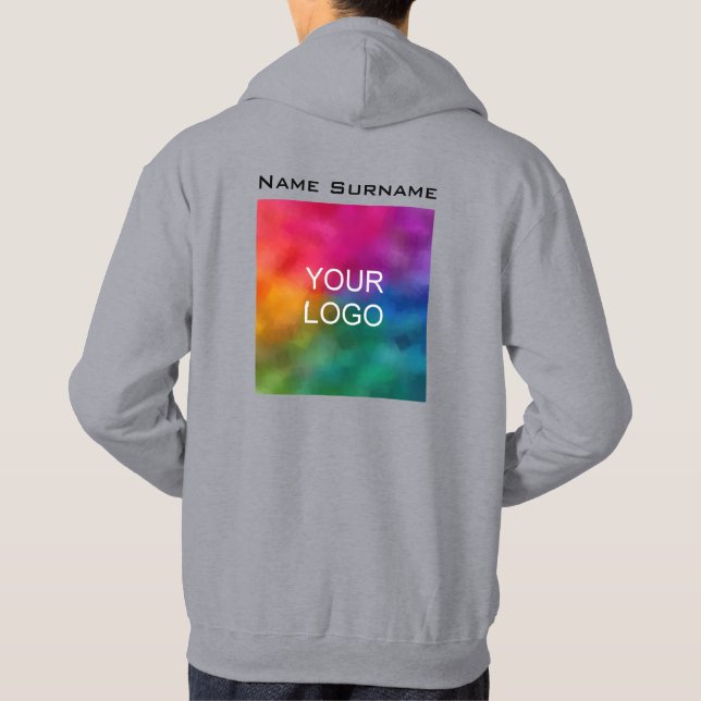 Anpassningsbar Dubbla Sided Business Logotyp Manar Hoodie (Baksida)