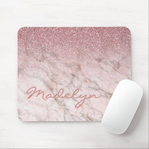 Anpassningsbar Dusty Mauve Rosa Grått Marled Art Musmatta