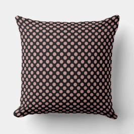 Anpassningsbar Dusty Rosa Polka dots Dekorativ kud Kudde