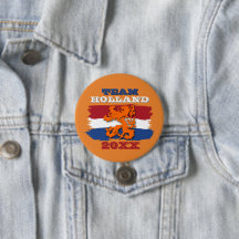 Anpassningsbar Dutch Flagga Orange Lejon Team Holl