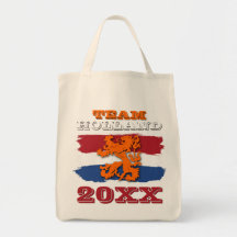 Anpassningsbar Dutch Flagga Orange Lejon Team Holl
