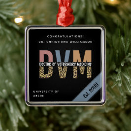 Anpassningsbar DVM Doktor of Veterinary Medicine C Julgransprydnad Metall