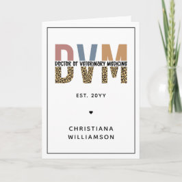 Anpassningsbar DVM Doktor of Veterinary Medicine G Kort