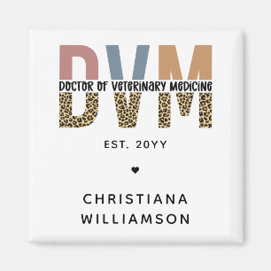 Anpassningsbar DVM Doktor of Veterinary Medicine G Magnet