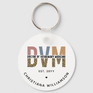 Anpassningsbar DVM Doktor of Veterinary Medicine G Nyckelring