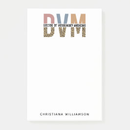 Anpassningsbar DVM Doktor of Veterinary Medicine G Post-it Block