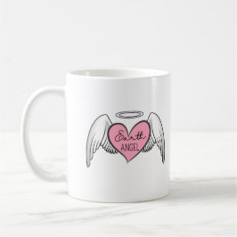 Anpassningsbar Earth Angel Mugg - Heart, Vingar oc